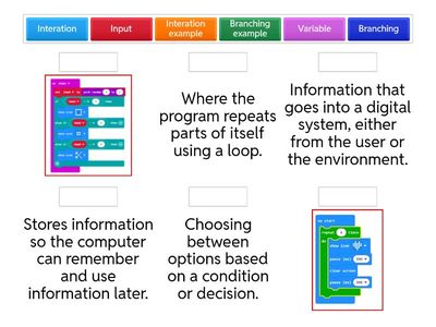 Year 5 Coding - Match up