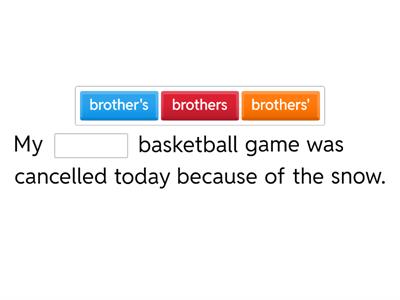 Singular & Plural Possessive Nouns