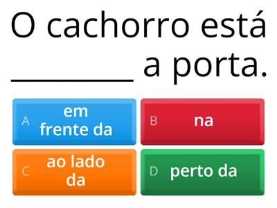 Preposições de lugar, o uso de porque (4 tipos), pronomes reflexivos.