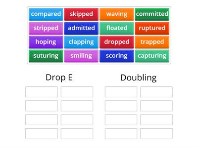 Drop the 'e' or doubling rule?