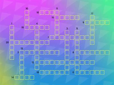 crucigrama de categorias diversas 