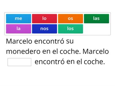 Los pronombres de objecto directo