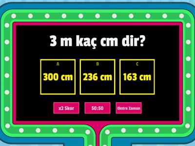  - Matematik - Uzunluk Ölçme - 3. Sınıf -  