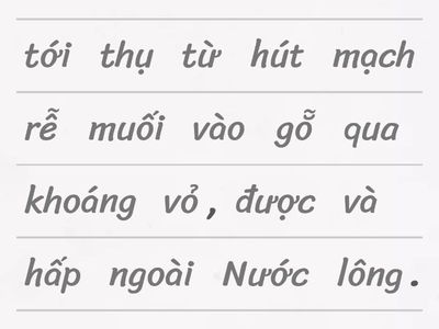 sắp xếp thành câu hoàn chỉnh