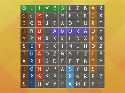 Wordsearch Ancient Greece