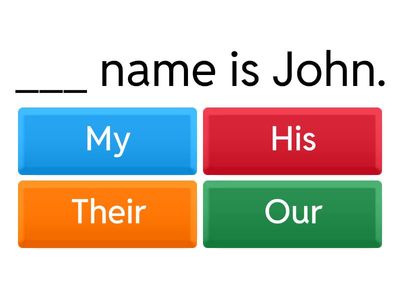 Frases en inglés: Pronombres personales y adjetivos posesivos