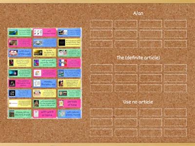 Article/ No article/ The 