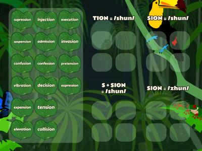 6.10 /SHUN/  or  /ZHUN/  Spelling Sort 