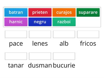 Cuvinte cu inteles opus