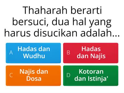 Soal Fiqh Bab Thaharah