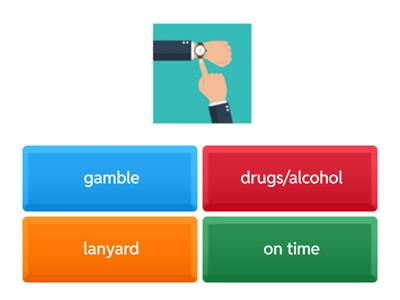 Quiz Code of conduct words