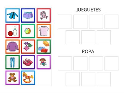  ORDENAR CATEGORIAS JUGUETES Y ROPA