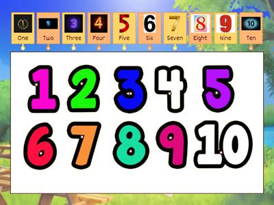 Arrange numbers 1-10(for Kindergarden practice for exam)