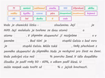 Voda - vlastnosti