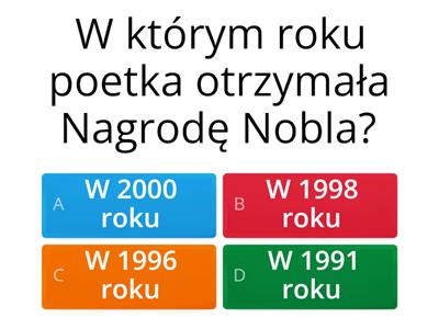  Wisława Szymborska – quiz wiedzy o życiu i twórczości