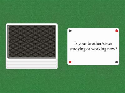 Present simple and continuous (speaking cards)