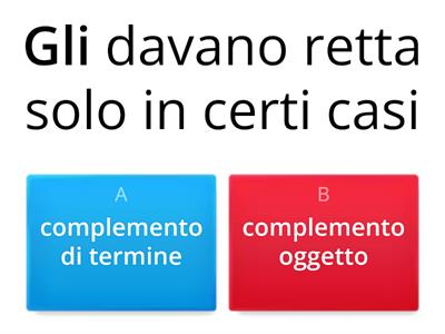 Complemento oggetto - complemento di termine