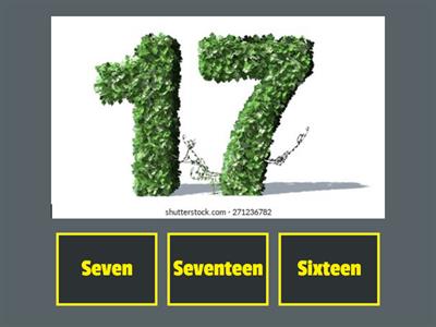 1 Numbers to 20