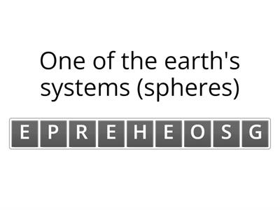 Geosphere Anagrams