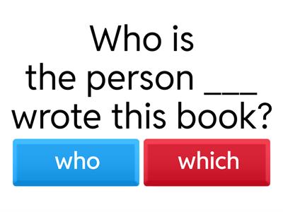 Defining Relative Clauses Quiz