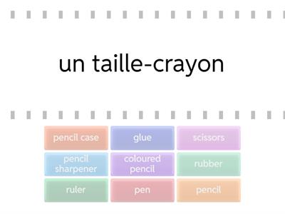 Classroom objects French
