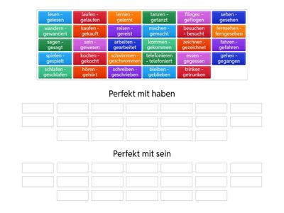 Perfekt 2 - haben oder sein?
