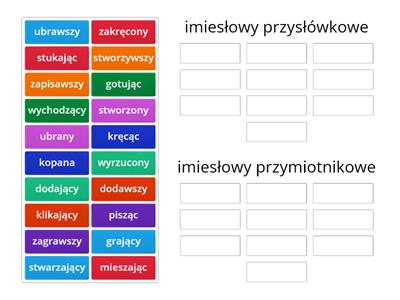 imiesłowy 