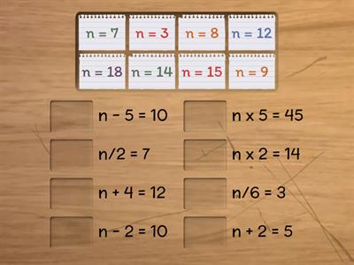 One-Step Equation Practice