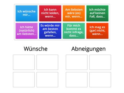 B1+ Lektion 4: Wünsche / Abneigungen