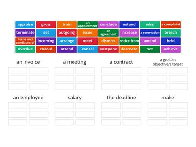 Business Collocations I