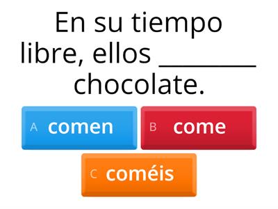 Mis aficiones - verbos en presente de indicativo