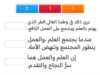 ترتيب خاتمة (العلم والعمل)