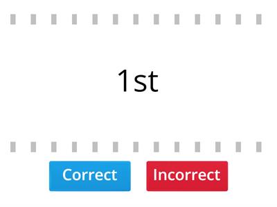 Ordinal numbers 