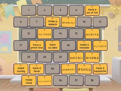 Eiken Level 3 Chapter 19 have, make, take phrases