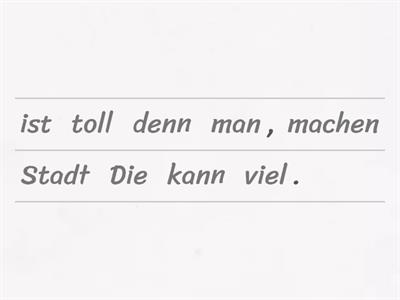 A1 Satzbau "denn"