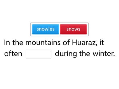 Weather (nouns, adjectives and verbs)