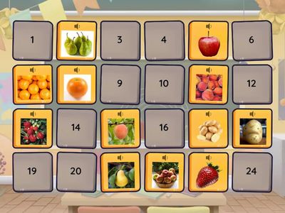 Memory: плодове и зеленчуци