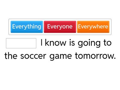 pre quiz: Indefinite pronouns