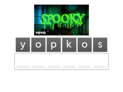  Halloween Unjumble Words