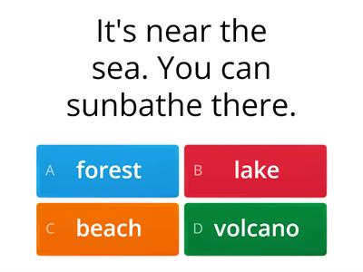 Geographical features quiz