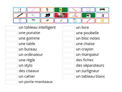 Vocabulaire de la classe (1 de 2)