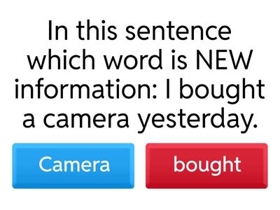 given and new information