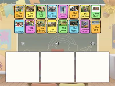 In, at, on (prepositions of place) categories