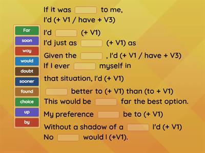 * Hypothetical preferences (SO Adv Unit 4.3)