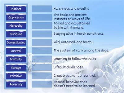 Call of the Wild Ch. 1 Vocab.