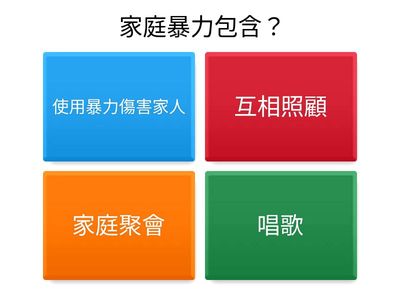 學障性別平等-家庭暴力與健康關係知識測驗