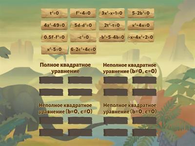 Виды квадратных уравнений