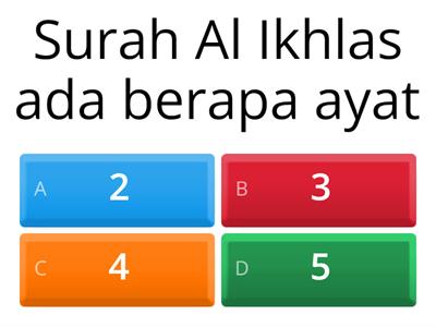 Kuiz Surah Al Ikhlas