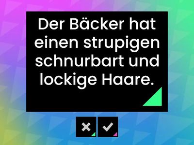 Finde die Fehler! (Doppelkonsonanten/tz/ck)