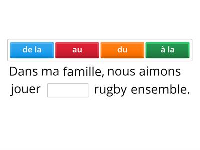 Faire et Jouer + prépositions
